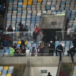 Los videos de los incidentes entre la policía brasileña y los hinchas de Lanús en el Maracaná