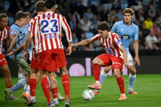 Atlético de Madrid aguantó con 10 el 1-1 ante Celta: la reacción de Simeone a la expulsión