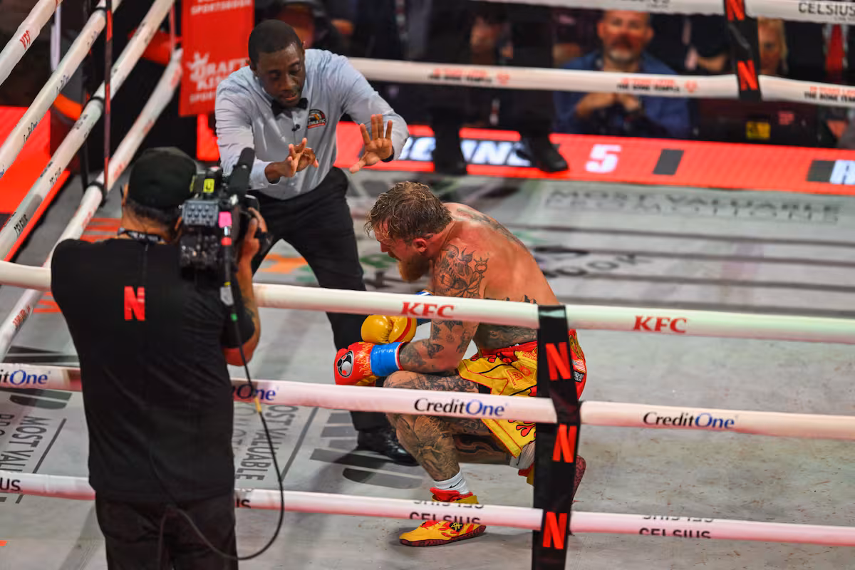 La imagen de la doble fractura de mandíbula que sufrió Jake Paul tras la paliza que le dio Anthony Joshua