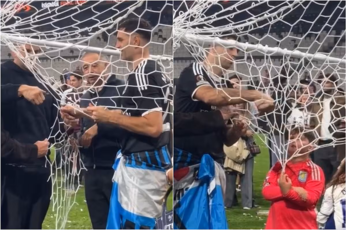 “¿Quéres que cortemos los caños?”: el desopilante momento de Dibu Martínez con su familia tras el título con Aston Villa