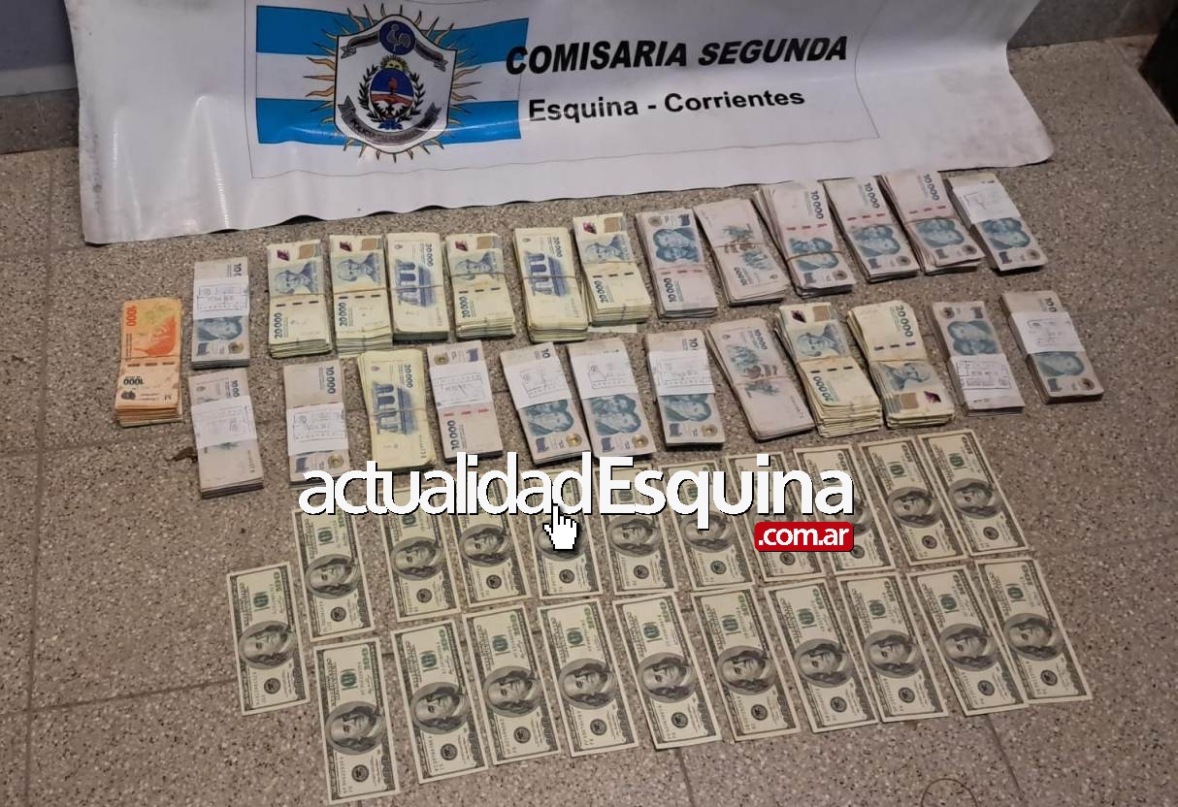 Esclarecieron un robo y recuperaron una importante suma de dinero en Esquina